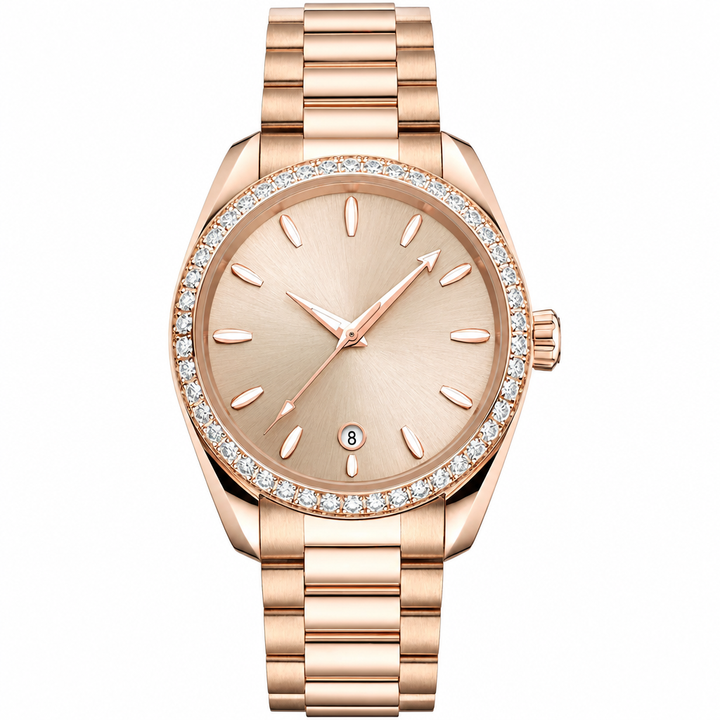 38mm Dress Watch with Champagne Dial and Bracelet