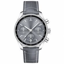 Speedmaster 38 mm, ocel s koženým řemínkem