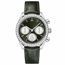 Speedmaster 38 mm, staal met alligator lederen band