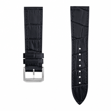 Black Embossed Leather Watch Strap 20mm