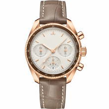 Speedmaster 38 mm, or Sedna™ avec bracelet en cuir