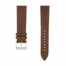 Brun semsket skinn klokkerrem 20 mm