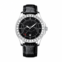 Hodinky dress watch černý kožený řemínek